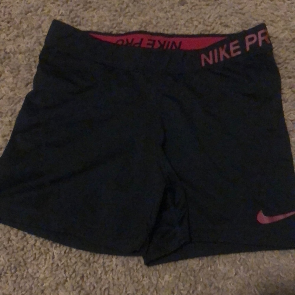 Black Nike spandex with maroon accents